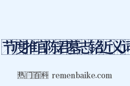 节度推官陈君墓志铭近义词是什么意思的图片